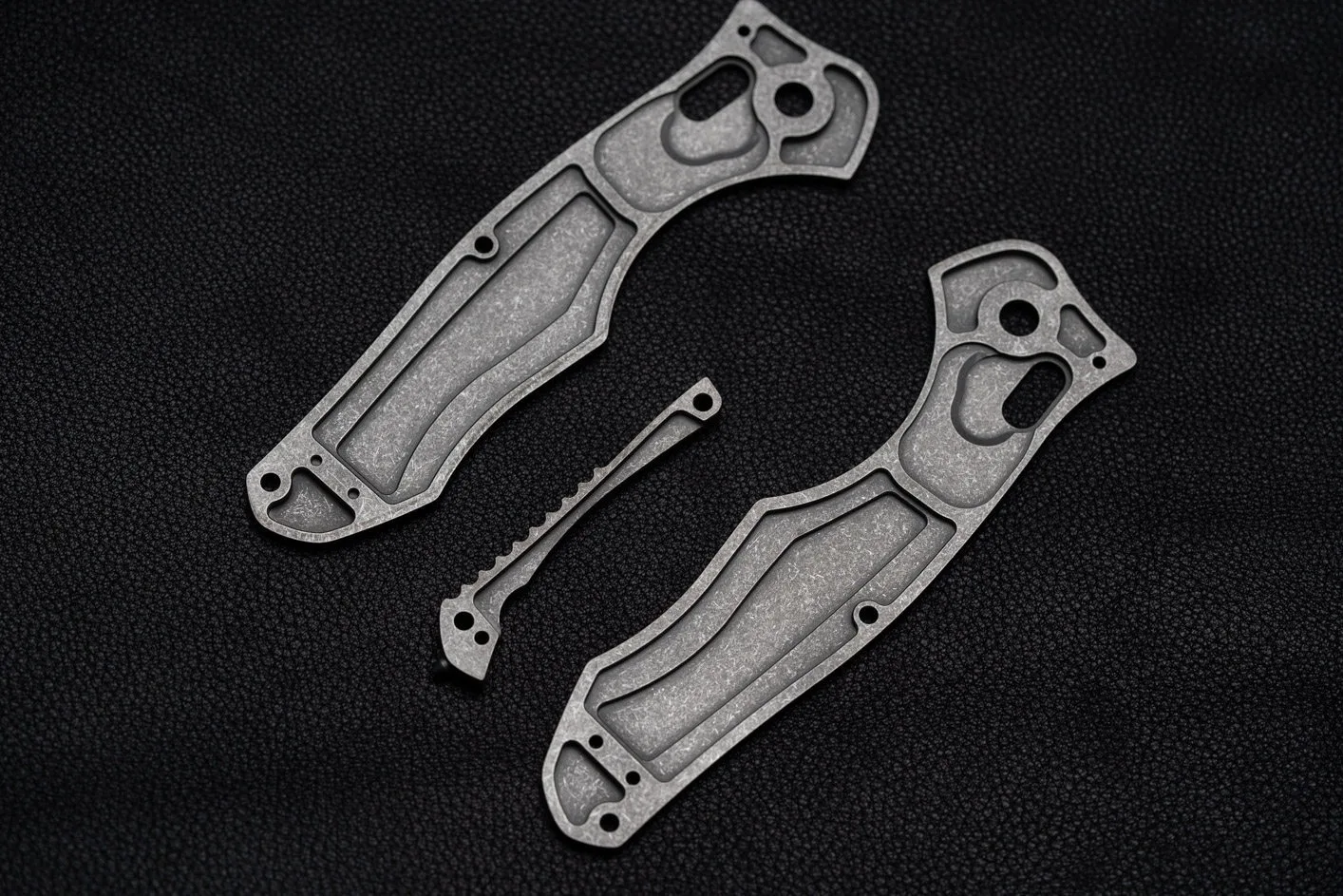 1 Pair Custom Made Titanium Handle Scales With Back Spacer for Benchmade 810 Modify Accessory