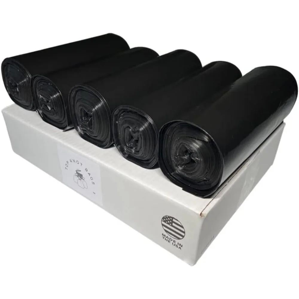 

45 Gallon Garbage Bags 40X46" 1.5 Mil Black 100 Count Bulk Can Liners for 40-44 Gallon Trash Made in USA