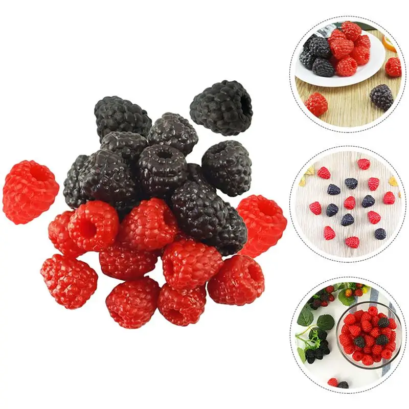 10pcs Simulation Raspberry Artificial Fruit Fake Home Display Decoration Early Education Photography Props Decoration