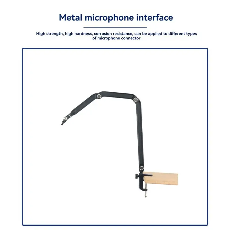 ABIJ-Microphone Stand Adjustable Suspension Boom Stand For Wireless Condenser Mic Recording Studio Scissor Stand