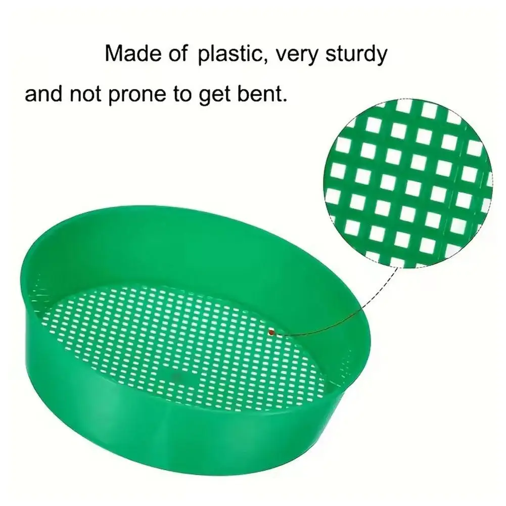 Plastic Garden Sieve Home Garden Tool Fine Mesh Soil Sieve Mining Sand Sifter Potting Sieve for Plant Soil Stone Sifting