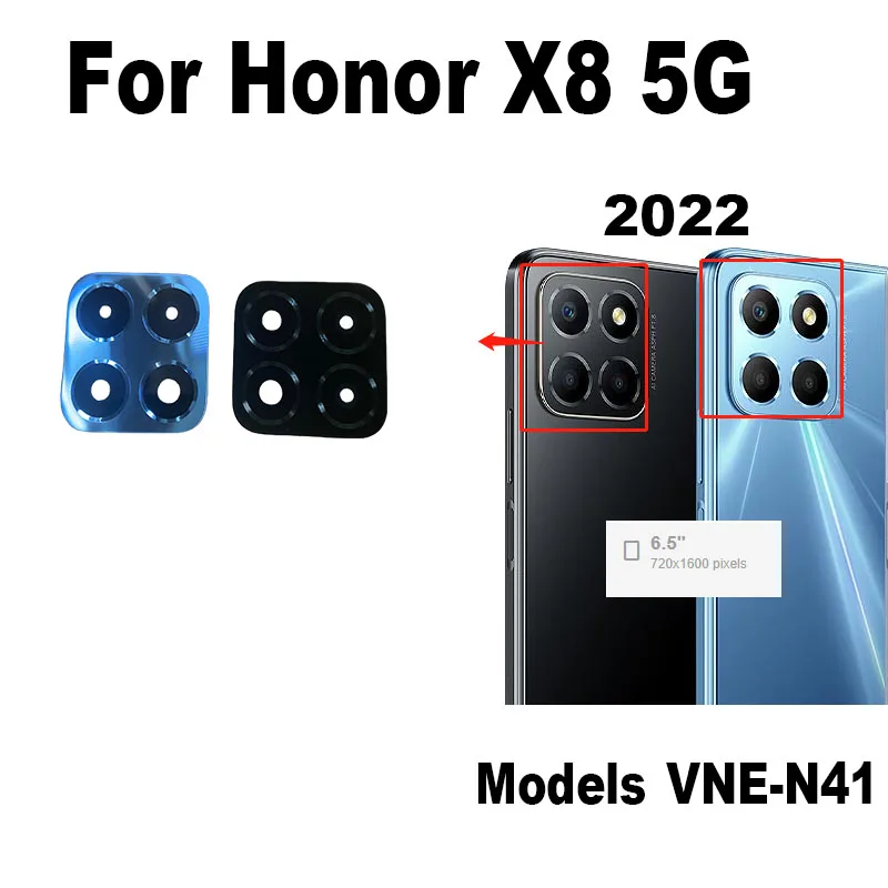 For Huawei Honor X8 Back Camera Glass Lens Rear Camera Glass With Adhesive Sticker Glue 4G 5G