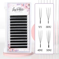 Extensión de pestañas en forma de U YY 3DW 4DW 5DW hecha a mano Premium suave prefabricado ventilador U pestañas maquillaje de belleza W pestañas florecientes