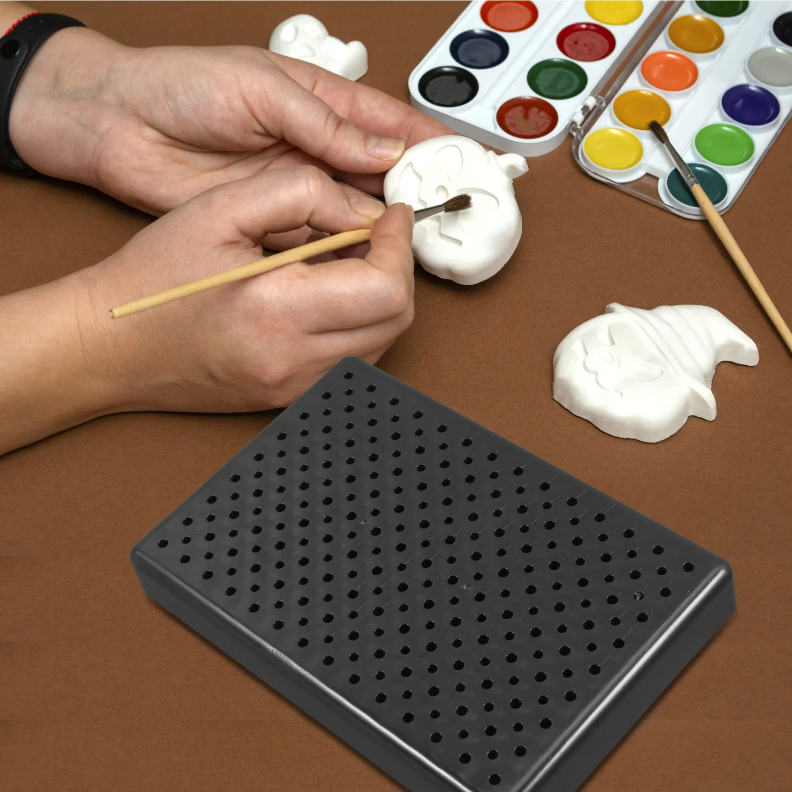 

Пластиковая подставка-держатель для рисования с устойчивым основанием для миниатюрной живописи, автомобильных красок, сушки и аэрографии