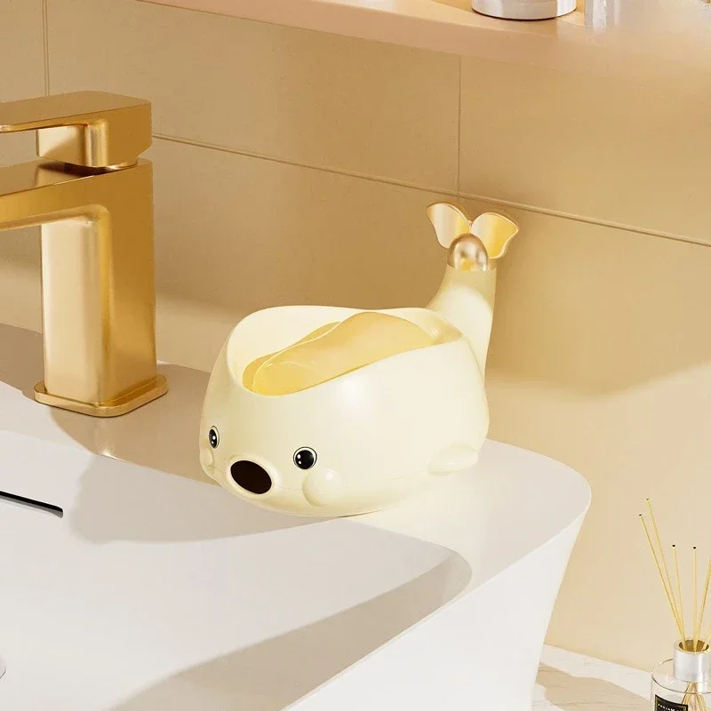 

New Whale Soap Box Large Household Toilet Drain Soap Box Storage Rack Cute Box Creative Dish Kitchen Soap Holder Bathroom