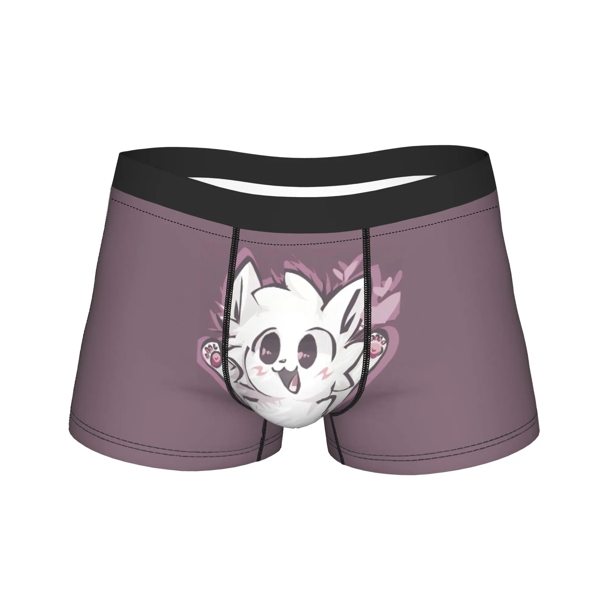 

Boykisser Silly Cat Boxer Brief Underwear Trenky Male Soft Trend Boxershorts Customs Plus Size Underpants