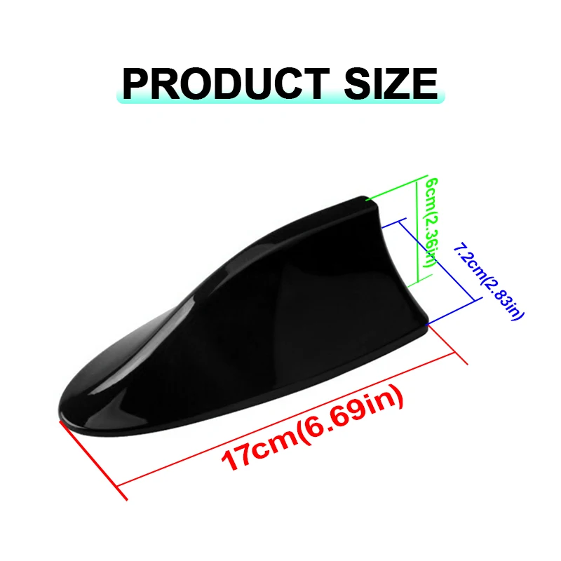 New Universal Carbon Fiber Look Car Roof Top Mount Shark Fin Aerial Antenna Toppers Auto Radio AM FM Antenna Signal Amplifie