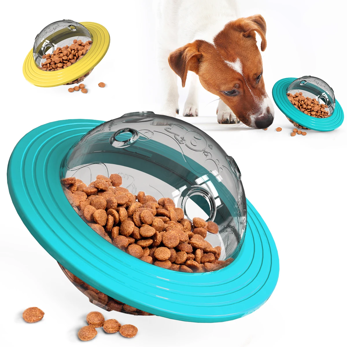 Juguete interactivo de alimentación lenta para perros y gatos pequeños, medianos y grandes, divertido, mejora el IQ, cachorro, Planeta, Chihuahua, Beagle, suministros para mascotas
