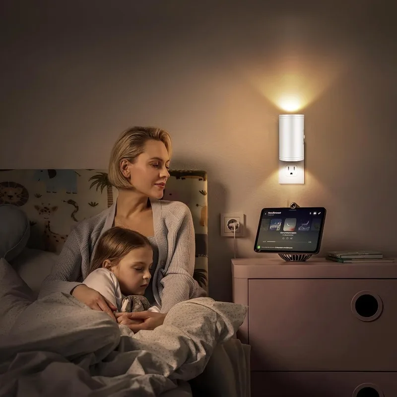 1/2/4Pcs LED Night Light Plug in Light Sensor Night Lamp Plug Into Wall Dimmable Modern Nightlight for Hallway Bedroom Stairway