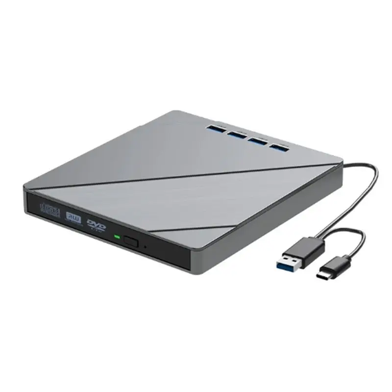 B04C-7 In 1 External Blu Ray CD/DVD Drive For Laptop,Slots USB 3.0 Portable CD/DVD Disk Drive Player Burner Reader Writer