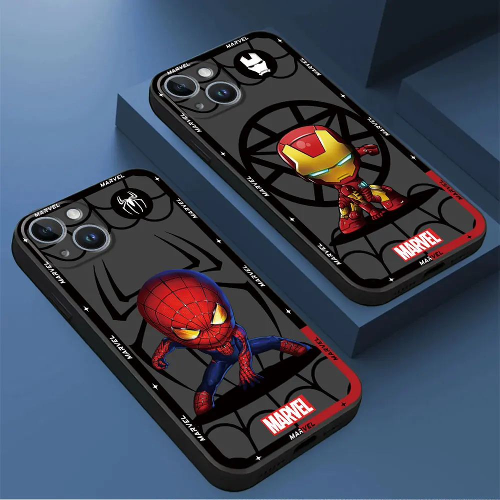 Marvel Spider Man etui na telefon Apple iPhone XS X 15 Pro Max 8 Plus 13 Pro 11 SE 14 XR 12 Mini 14 silikonowa osłona zderzaka