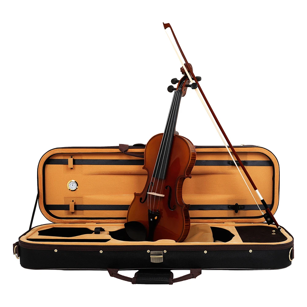 4/4 Violin Semi-Handmade Acoustic Spruce Wood Painting Tiger Print Fiddle Kits With Case Bow for Beginners Instrument Gift