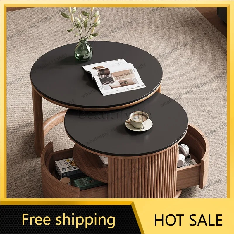 LDAesthetic Antique Side Table Luxury Decoration Designer Simple Clear Coffee Table Minimalist Couchtisch Salon Furniture