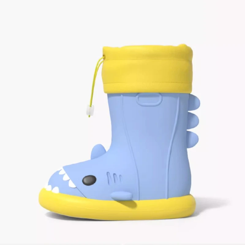 Stivali da pioggia per bambini Neonati maschi Ragazza EVA antiscivolo Outdoor Cartoon Shark Stivali da pioggia per bambini Scarpe impermeabili