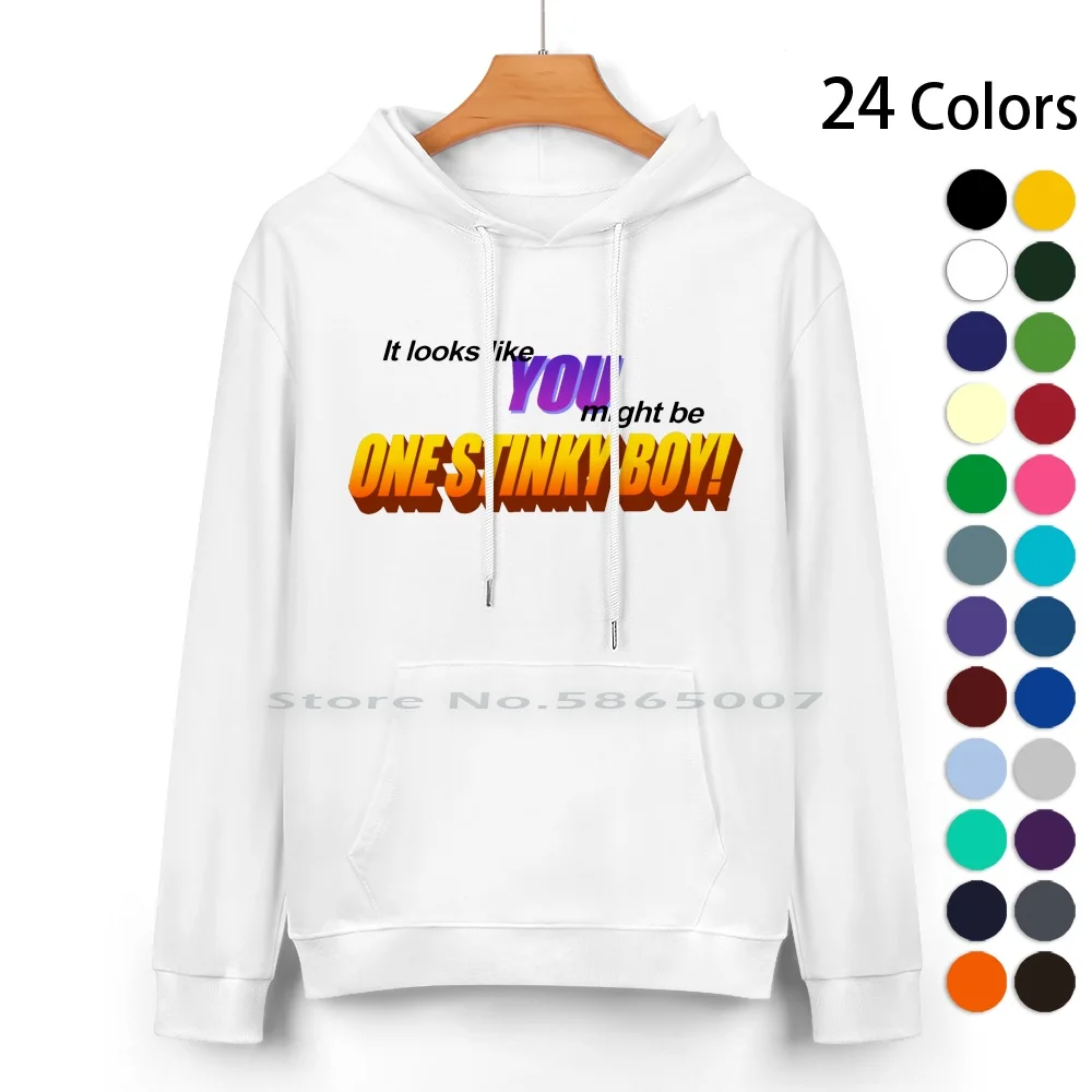 Stinky Boy! Pure Cotton Hoodie Sweater 24 Colors Stinky Boy Funny Word Art 1990s Microsoft Windows Meme Joke Oddly Specific