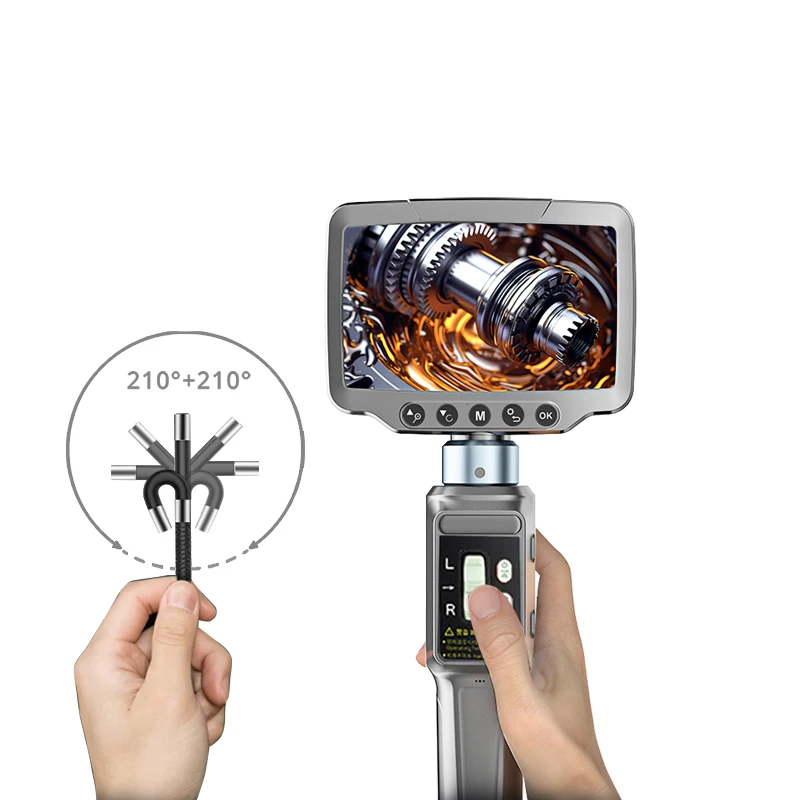Best 1080P HD Digital Borescope Inspection Camera Handheld IP67 Waterproof 16.5ft Semi-Rigid Cable 4.3'' IPS Screen H.265 CMOS