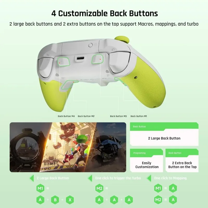 وحدة تحكم لاسلكية أصلية BIGBIG WON Rainbow 2 SE متعددة المنصات لعبة Gamepad Hall Effect Trigger للكمبيوتر الشخصي iOS Android Switch