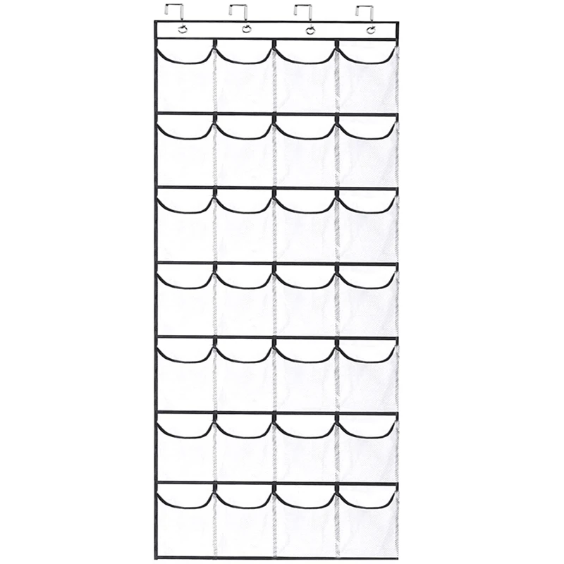 

28 Pockets Over The Door Shoe Organizers For Closet Shoes Hanger Organizers Storage Holder For Back Of Door 55 X 170Cm