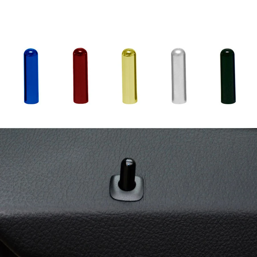 4PCS Car Door Latch Pin Door Screw Knob Cap Cover Trim For BMW F10 F02 F07 E70 E84 E90 F35 F18 F07 E70 E89 X5 X3 X1 330i 325i