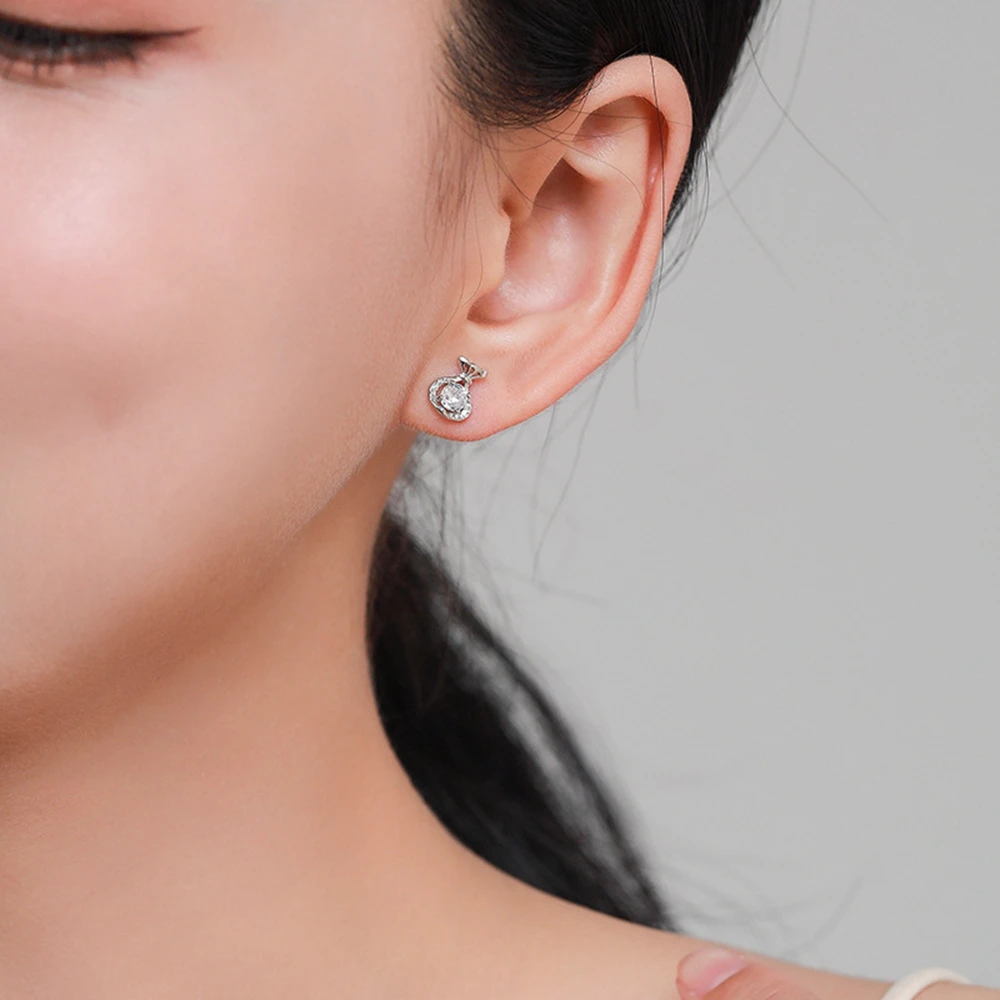 PuBang Fine Jewelry 925 Sterling Silver VVS Gem High Carbon Diamond Cocktail Stud Earrings for Women Wedding Gifts Drop Shipping