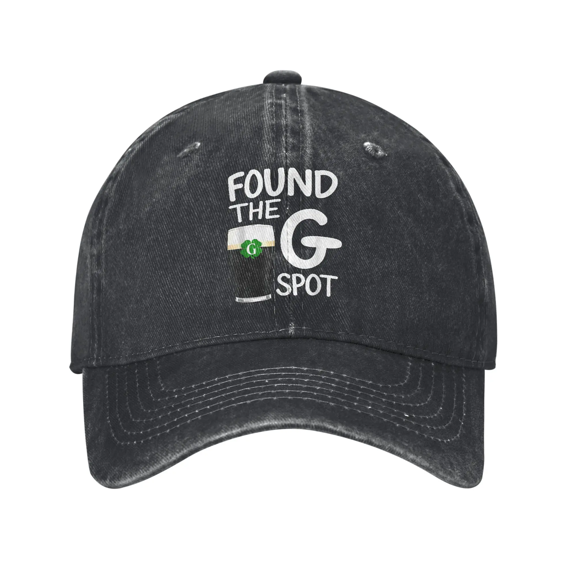 

Funny St Patricks Beer Found The G Spot Sun Baseball Cap Trendy Men Washed Trucker Hat Quality Print Outdoor Gym Baseball Caps