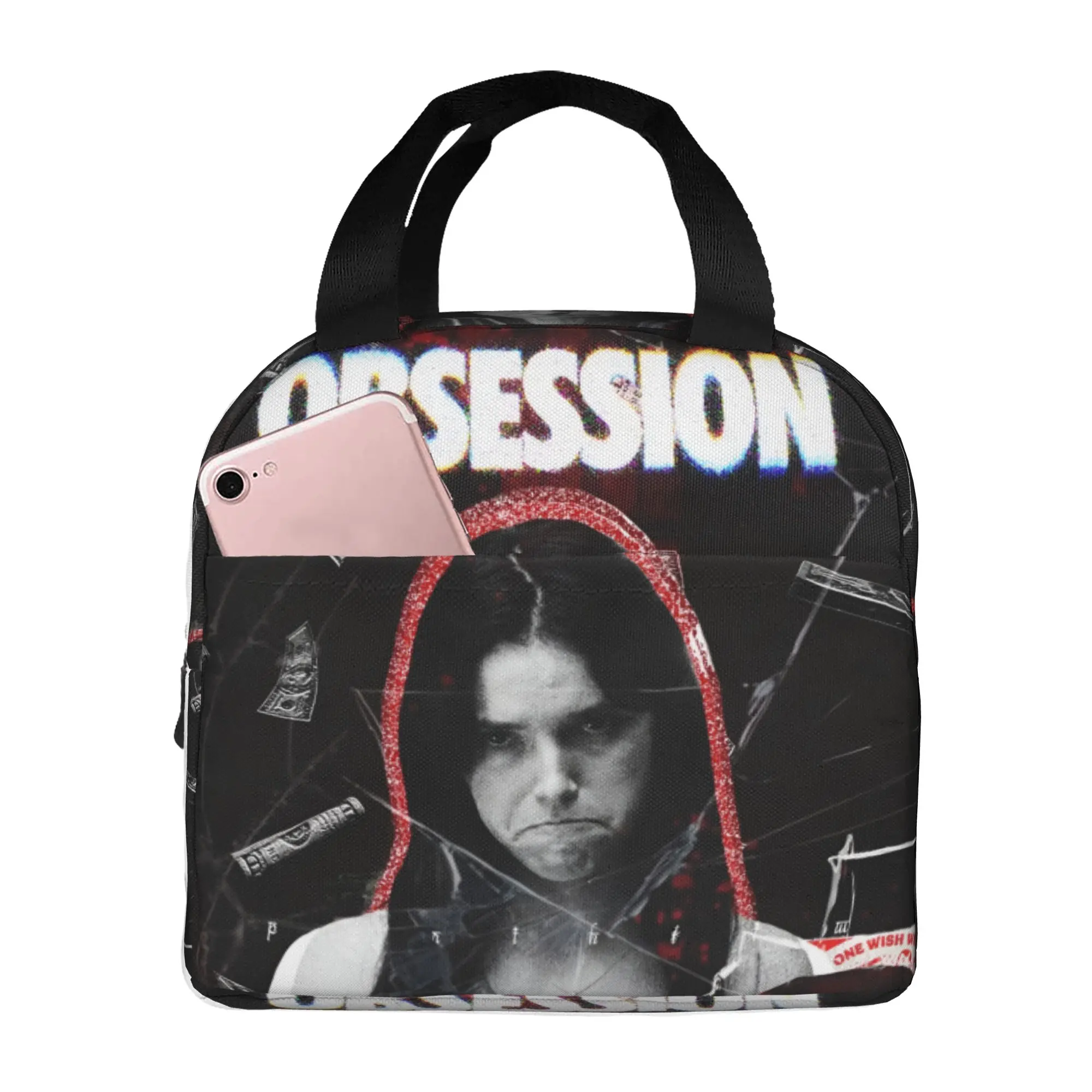 O-Obsessions Insulated Lunch Bag for Women Leakproof Scary Film Cooler Thermal Lunch Tote Beach Camping Travel