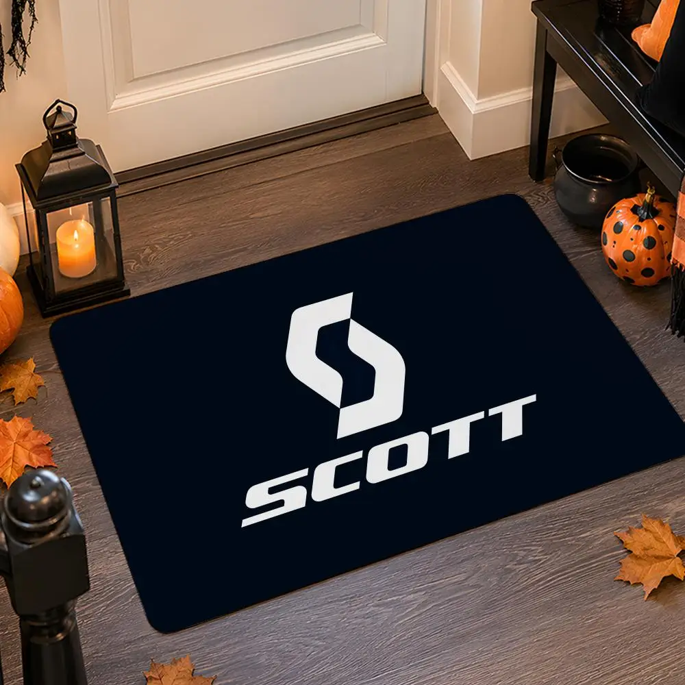 SCOTT Floor Mat Flannel Rug Non Slip Absorbent Soft Washable For Entryway Hallway Bathroom Kitchen Decor