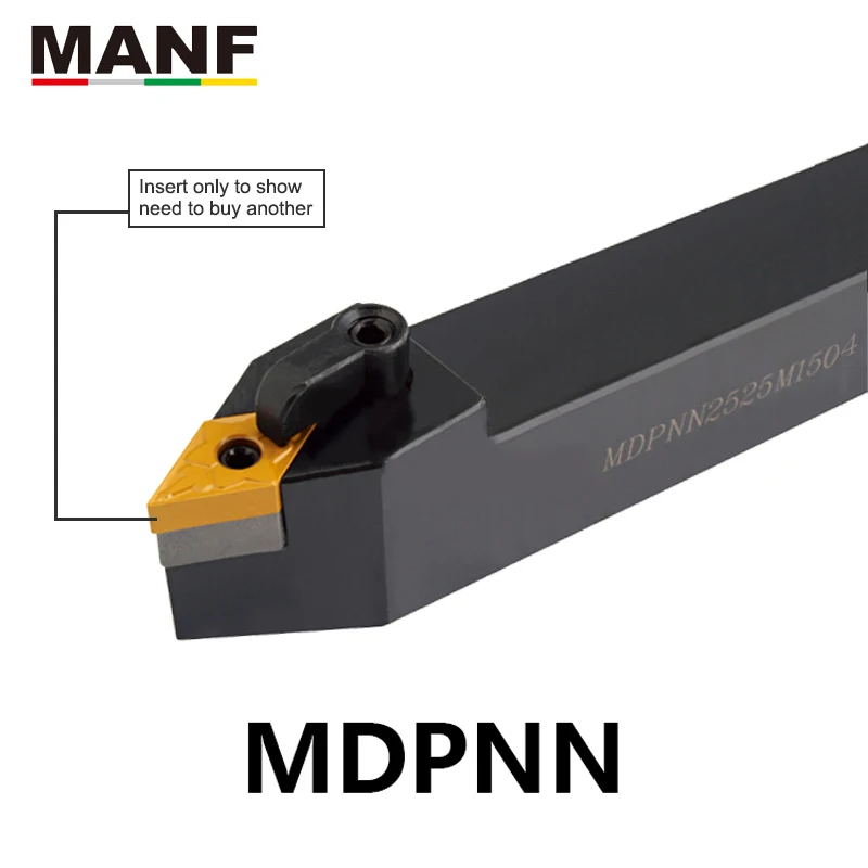 MANF Turning Tool Holder Lathe Cutter 20mm MDPNN-1616H11 Machining Cutter Metal Cutting Carbide External Turning Tool Holder