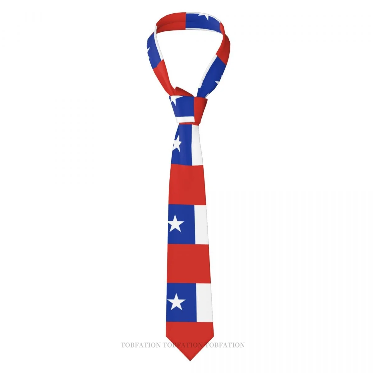 Flag Of Chile Print Ties Casual Unisex Neck Tie Shirt Decoration Narrow Striped Slim Cravat