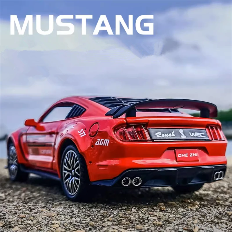 

1:32 Ford Mustang Shelby GT500 Alloy Sports Car Model Diecasts Simulation Metal Racing Car Model Sound and Light Childrens Gifts