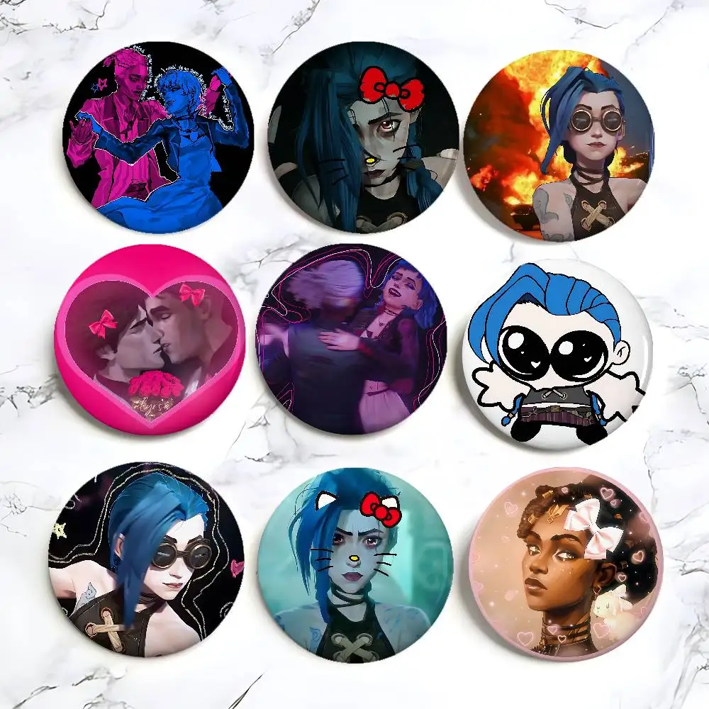 Arcane-v-Viktor-J-JixS-SevikaS Badges Tinplate Soft Button Pin Brooch Metal Badge Custom Jewelry Accessories Hat Bag Lapel