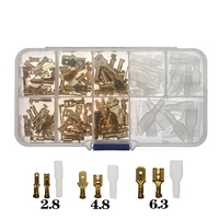 Box Insulated Male Female Wire Connector 2.8/4.8/6.3mm Electrical Crimp Terminals Termin Spade Connectors Assorted 135/315PCS