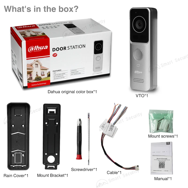 Dahua-Cámara de timbre para exteriores, Mini intercomunicador inalámbrico de vídeo bidireccional, 1080P, HD, WiFi, compatible con tarjeta SD de