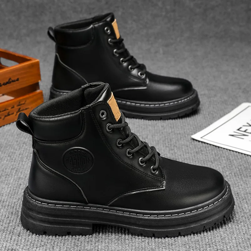 Winter large-sized men's workwear waterproof and anti-slip hiking shoes, casual work safety shoes