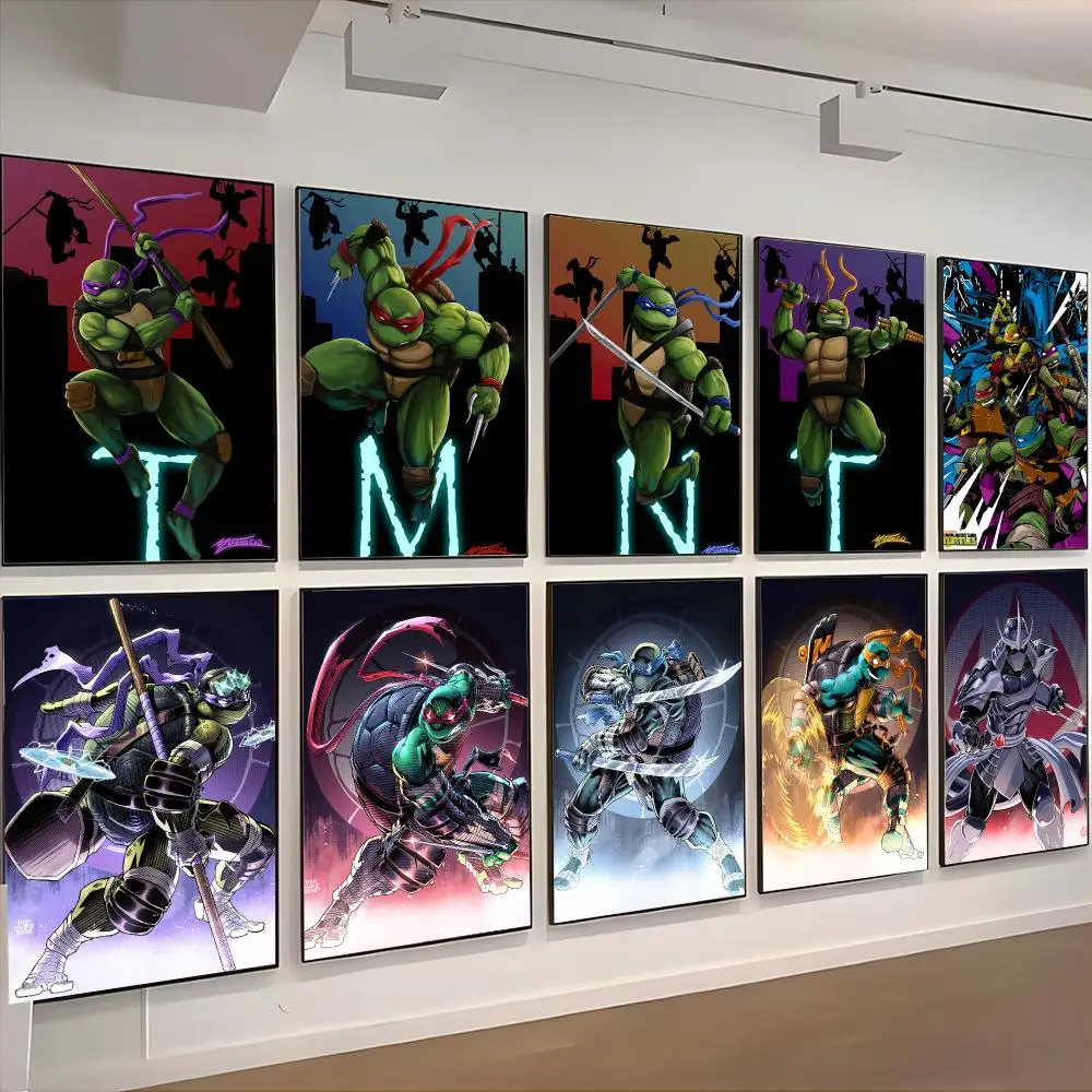 Affiche du film T-Teenage Mutant Ninja Turtles, art mural esthétique tendance, décoration haut de gamme pour chambre à coucher, maison, café, bibliothèque