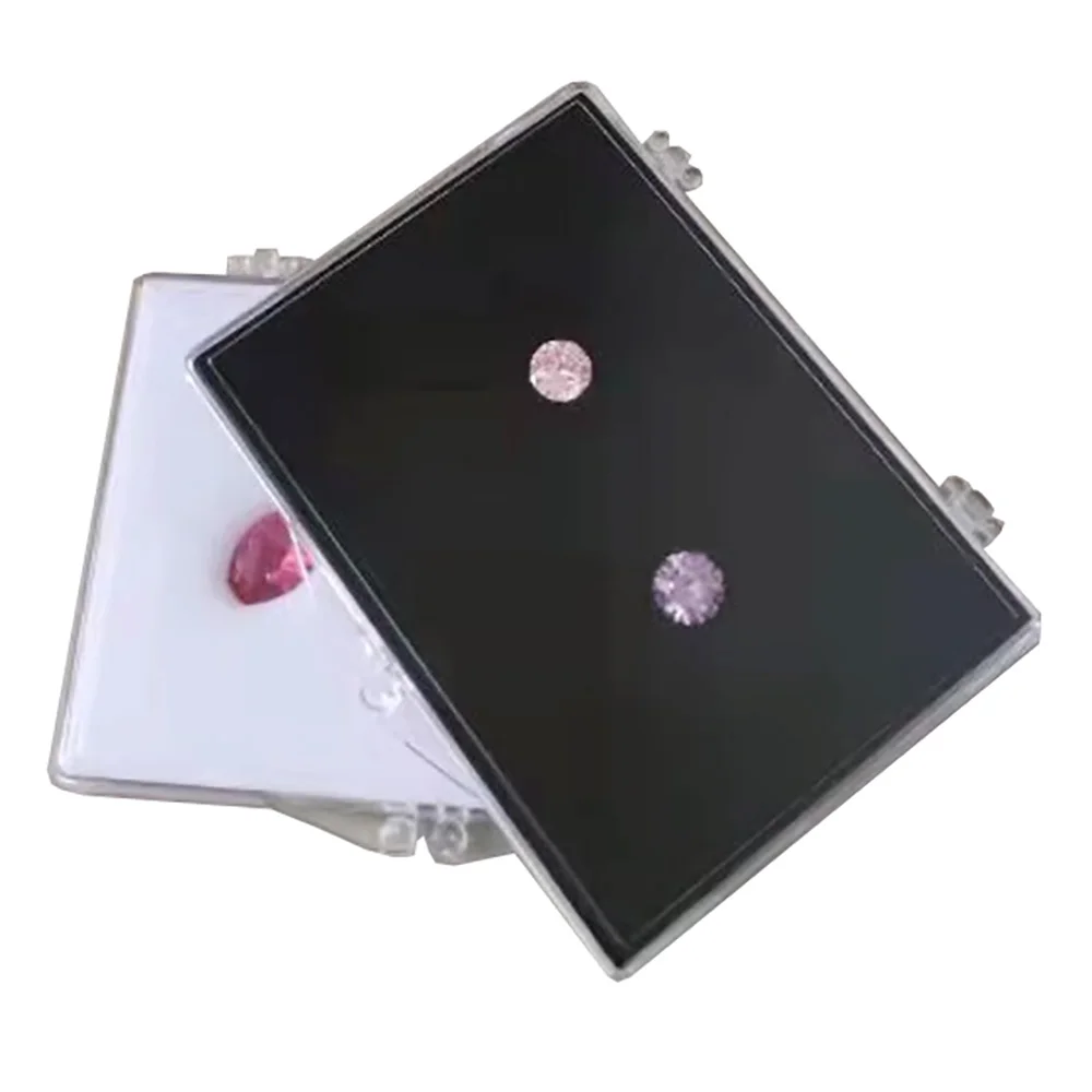 Gems Jewelry Display Box Diamond Organizer Gemstone Teaching Specimen Packaging Box Clear Earrings Stone Gems Storage Boxes