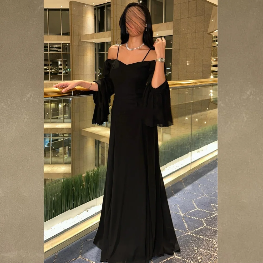 

Jiayigong Sparkle Prom Satin Draped Cocktail Party A-line Off-the-shoulder Bespoke Occasion Gown Long Dresses