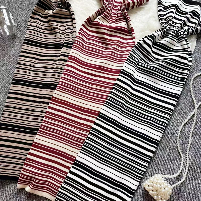 2025 nieuwe zomer streep elastische bodycon band jurk sexy chique vrouwen casual strand zonnejurk slanke potlood vestidos maxi lange jurk