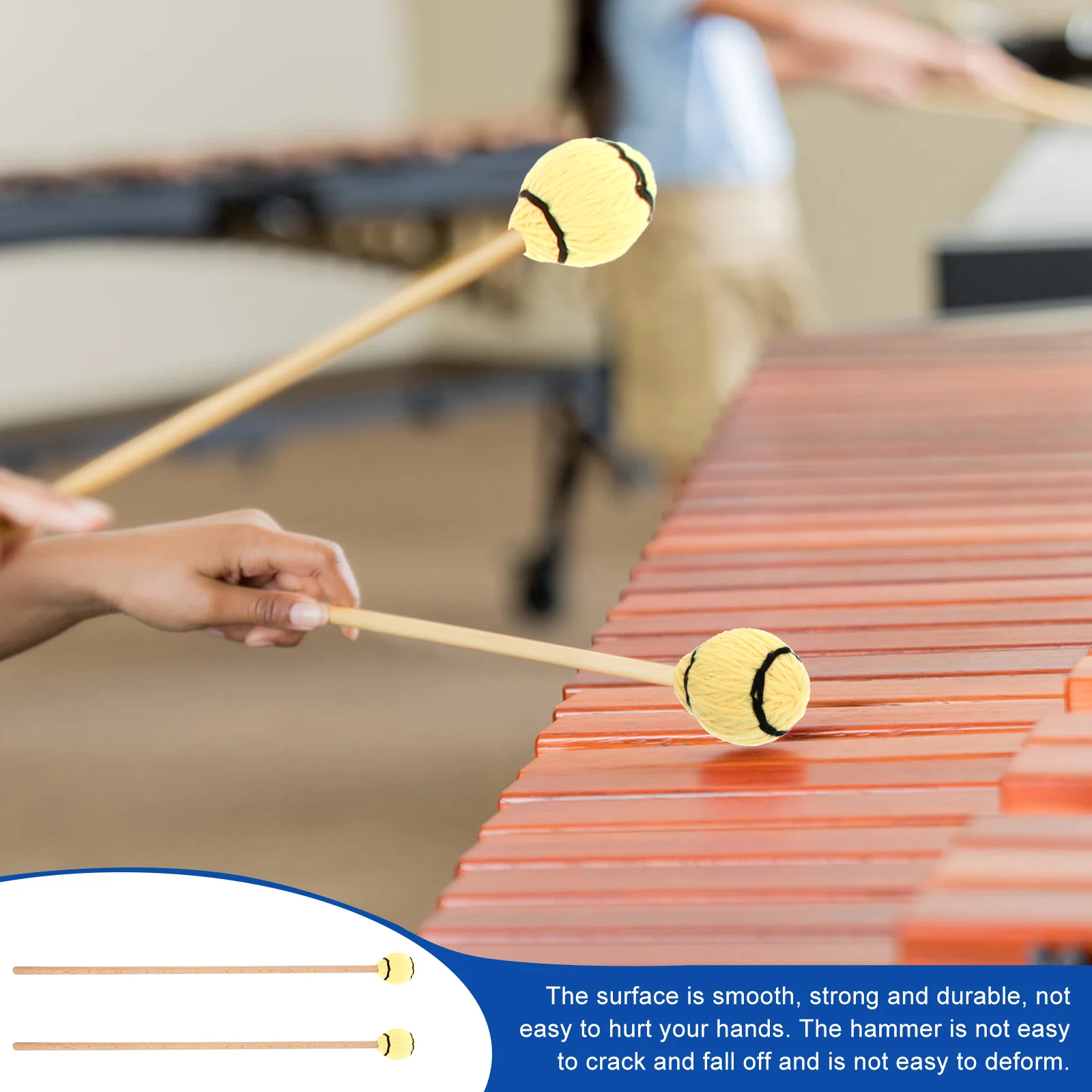 

Maple Drumsticks Mallets Soft Percussion Xylophone Musical Marimba Instrument Malletsxylophone