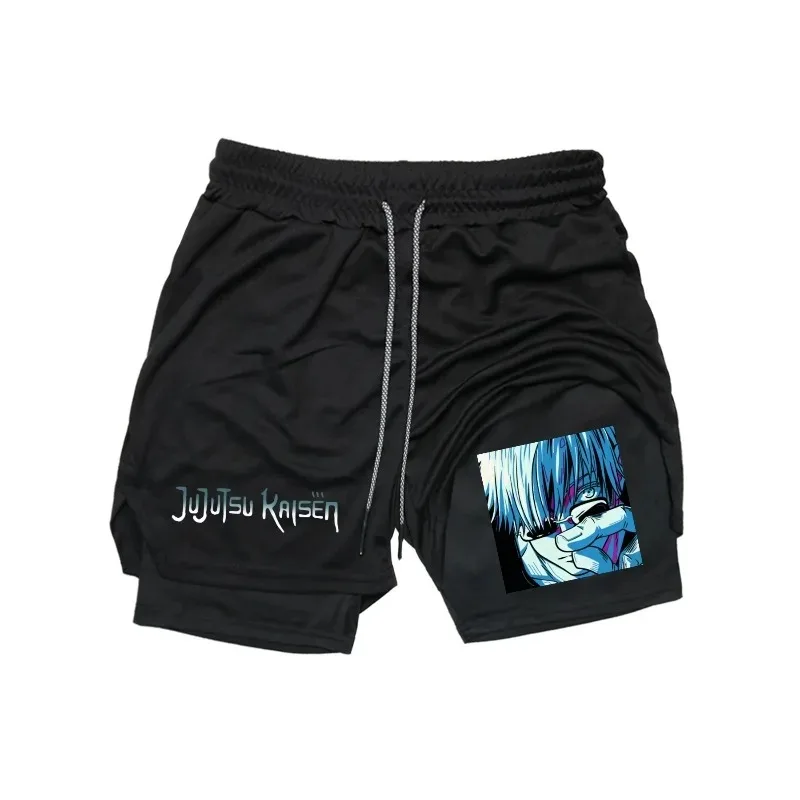 

Double Deck 2-in-1 Running Shorts Men Gym Fitness Training Quick Dry Short Pants Male Sport Jogging Pocket Bermuda Activewear