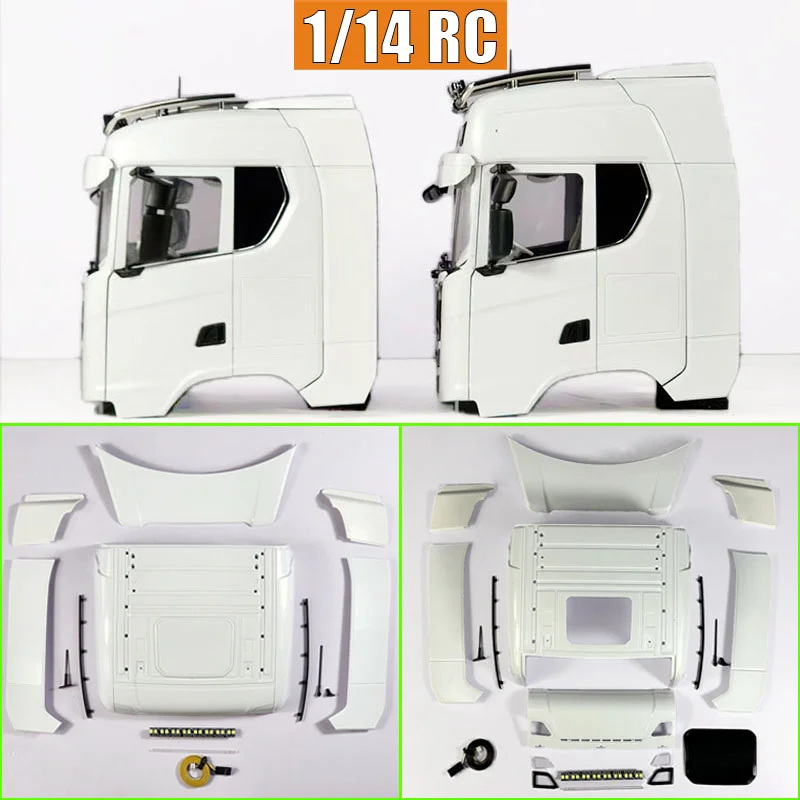 Plastic Simulation 770S Medium Roof High Roof Kit Cockpit Top Kit for 1/14 Tamiya RC Truck SCANIA 770S 6x4 56368 56371 56379