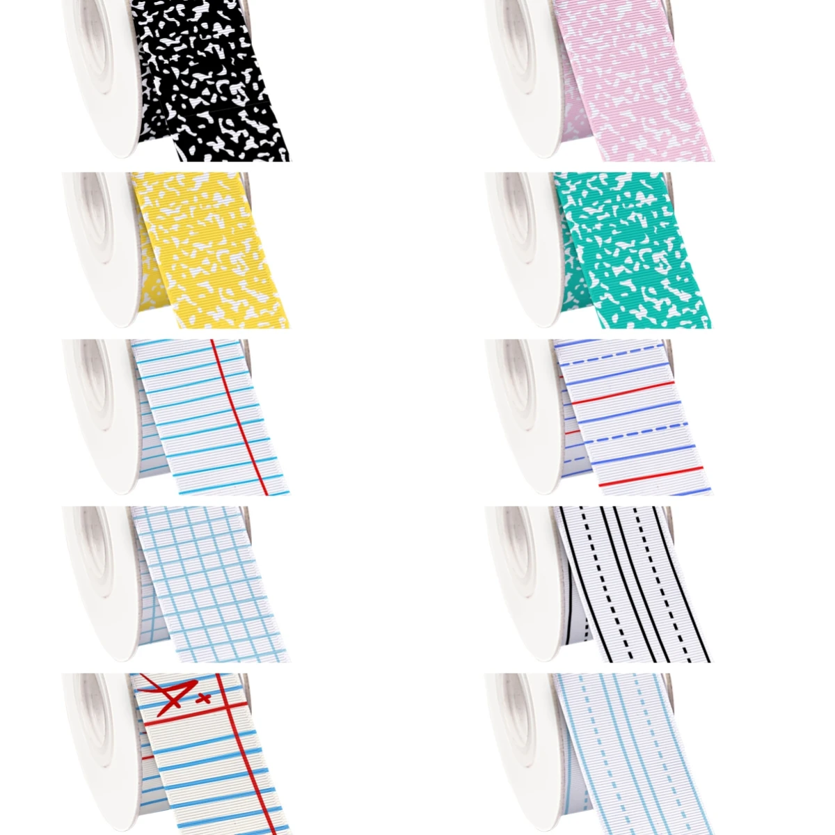 Campus Stationery Back to School Notebook Grosgrain Ribbon Satin Ribbon for Wrapping Hair Bow DIY Decoration Gift Packing Key FO
