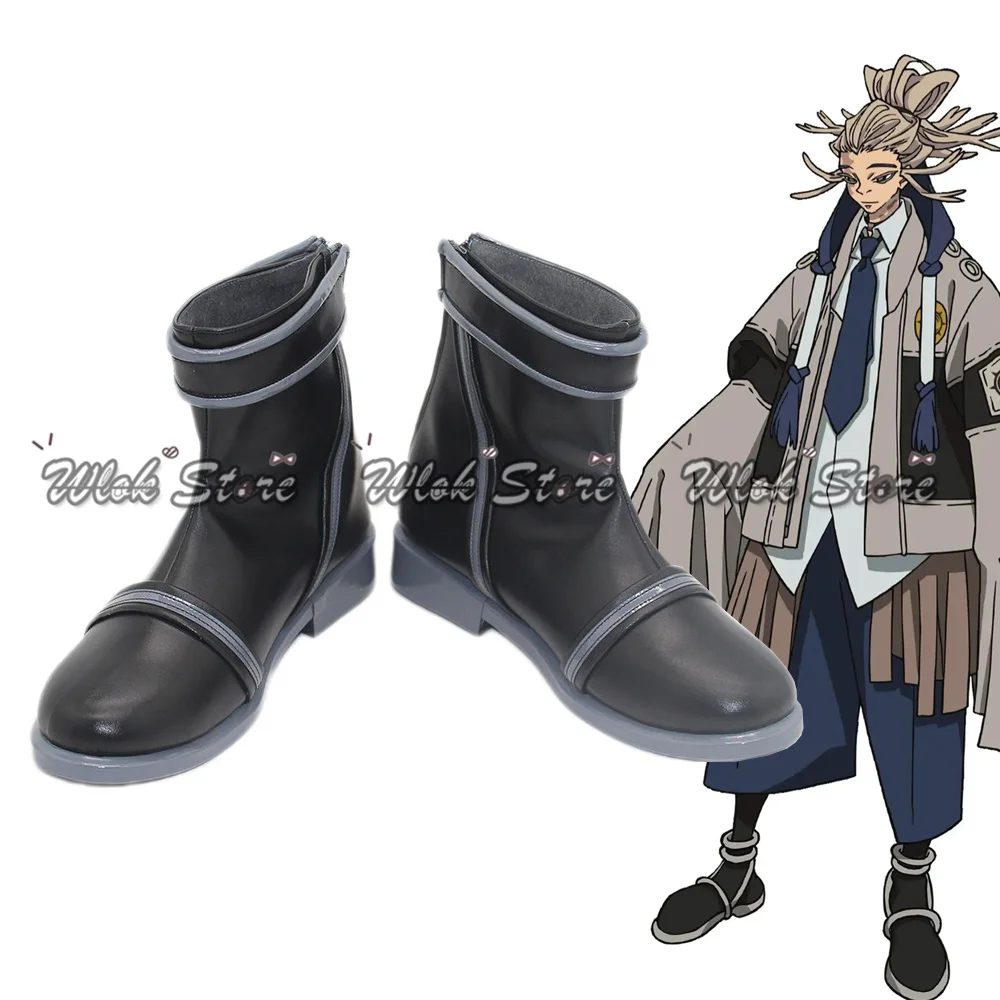 Scarpe Cosplay Anime AKUTA Tamsy Caines, Stivali Neri Personalizzati per Uomo e Donna, Accessori per Costumi di Halloween e Carnevale