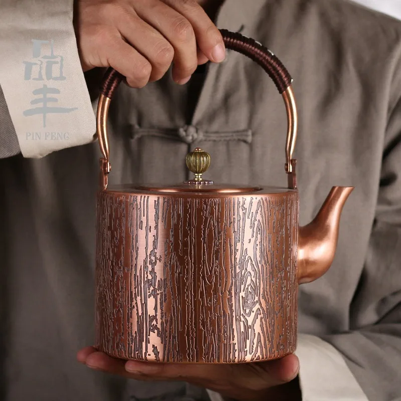 Pure copper copper pot kettle handmade large tea brewing tea health teapot electric ceramic stove surrounding stove