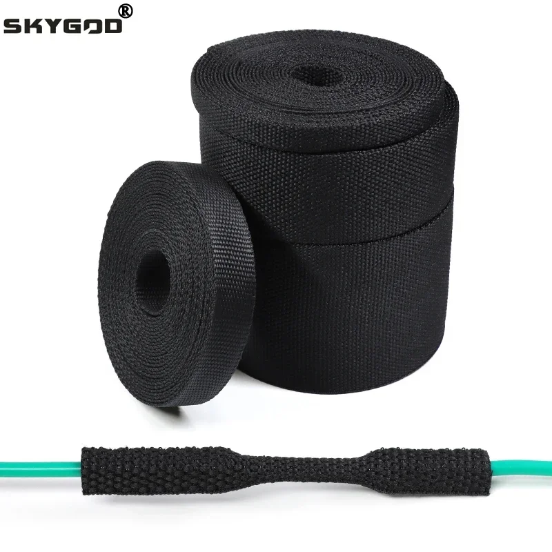 Braided Cable Sleeve Heat Shrink Tube 6/8/10/12mm Insulation Flam Retardant PET Auto Line Organizer Wire Wrap Sheath Protection