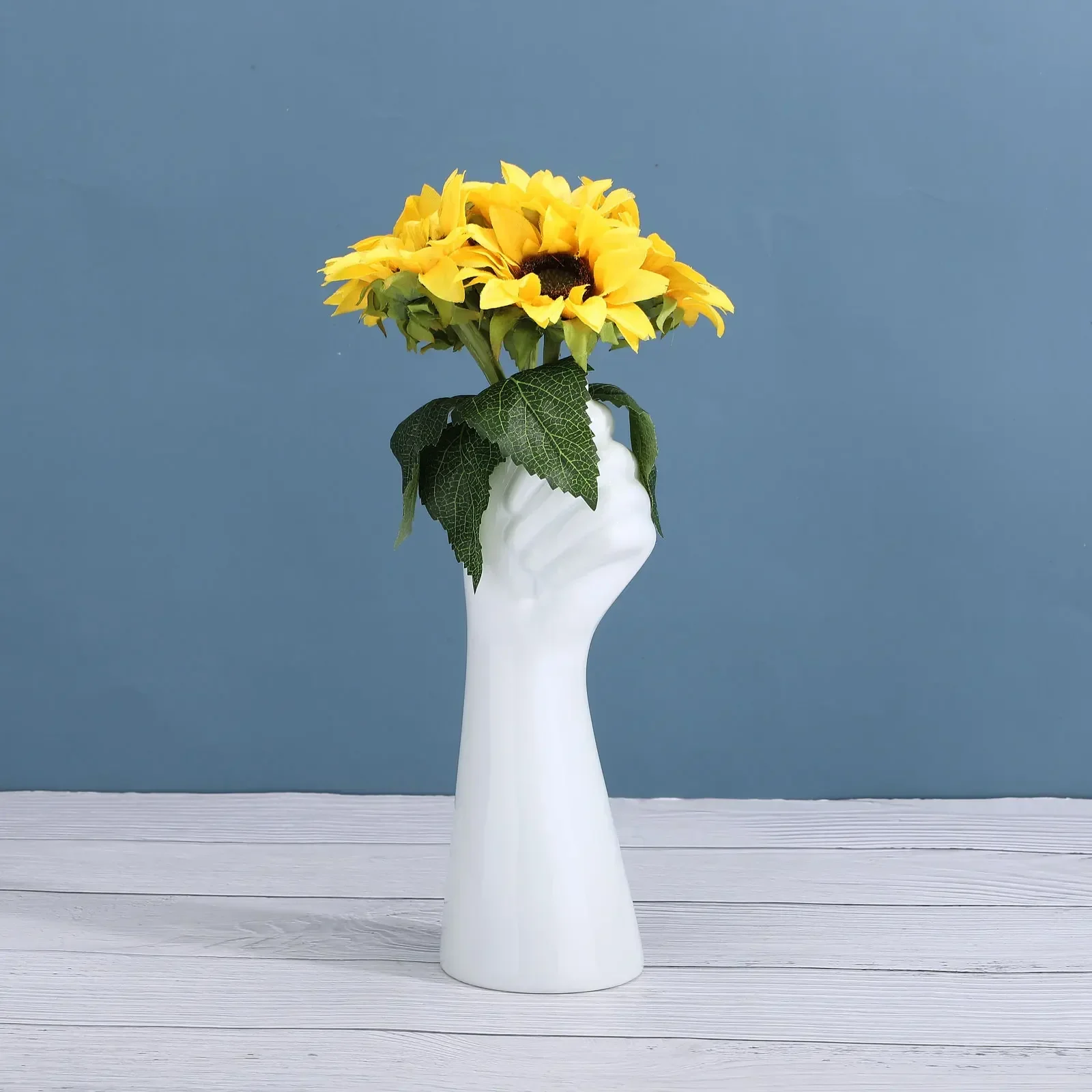 White Arm Hand Vases Pots Ceramic Vintage Decoration Art Abstract  Portrait Look Dried Flowers Vase Modern Home Decorations