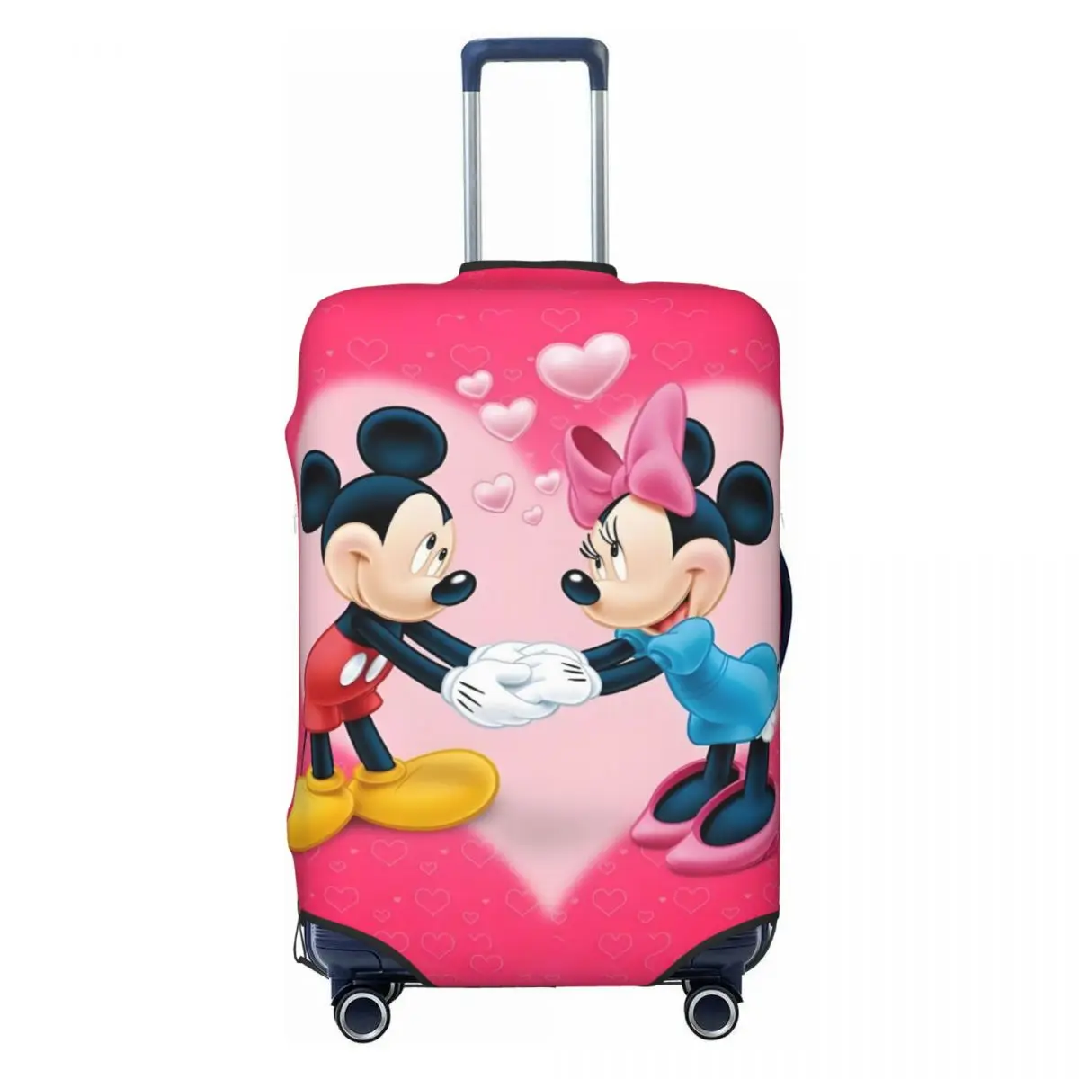 

Изготовленный на заказ дорожный чехол для багажа Minine Mouse, моющийся модный чехол для чемодана с мультяшным принтом в виде сердца, анимационный чехол, подходит для 18-32 дюймов