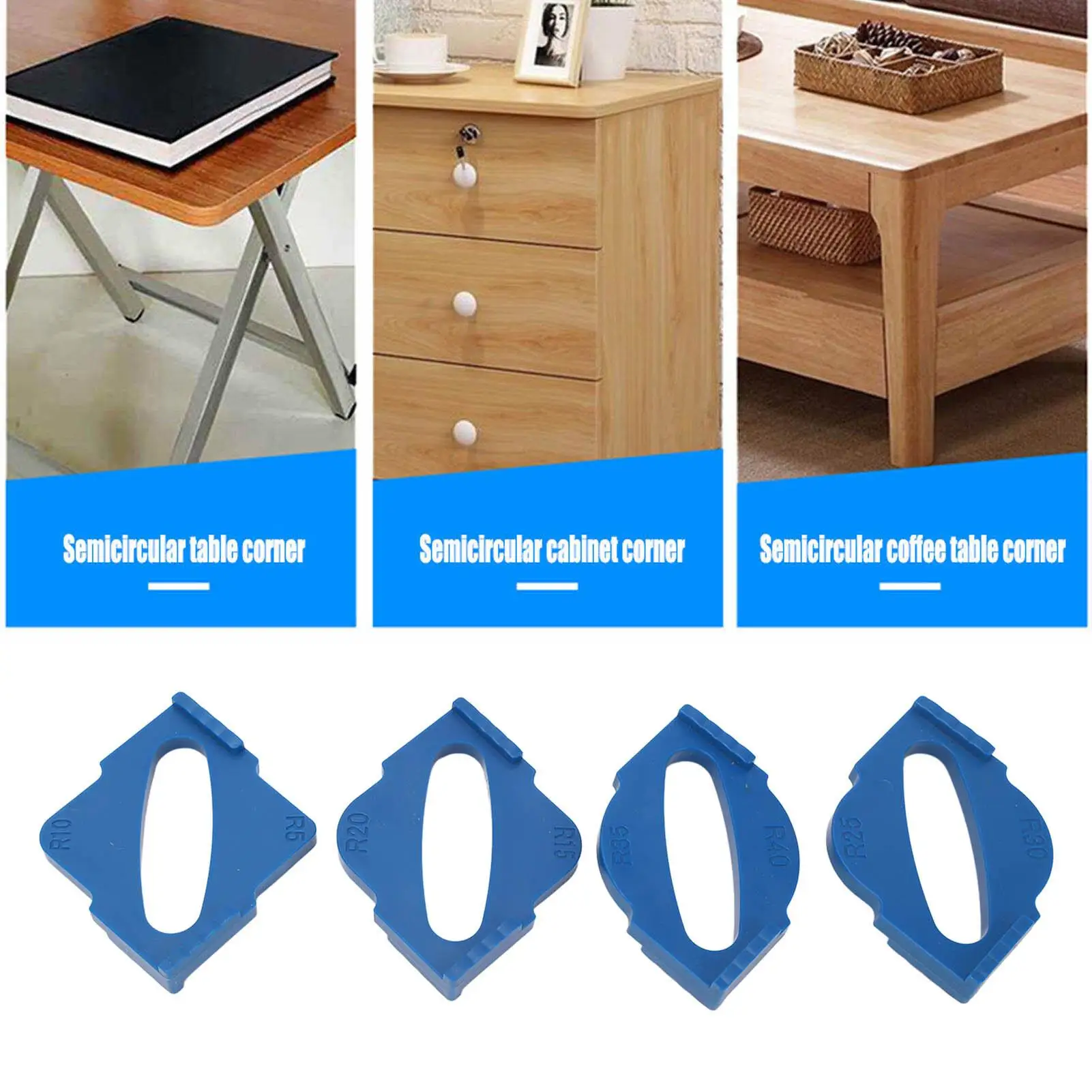 Шаблон фрезерного станка с закругленным угловым радиусом R5 R10 R15 R20 R25 R30 R35 R40 Деревообрабатывающий инструмент для точной кромки фрезерования