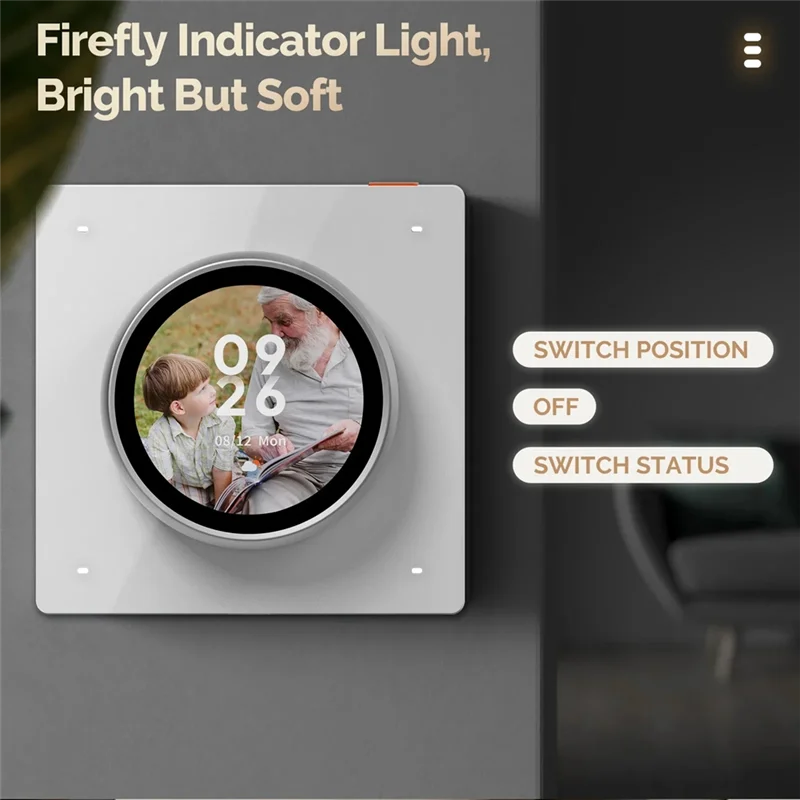 ELECT-Tuya Wifi Smart Knob Central Control Screen Touch Rotate Switchh 3 Relays Smart Knob Switchh