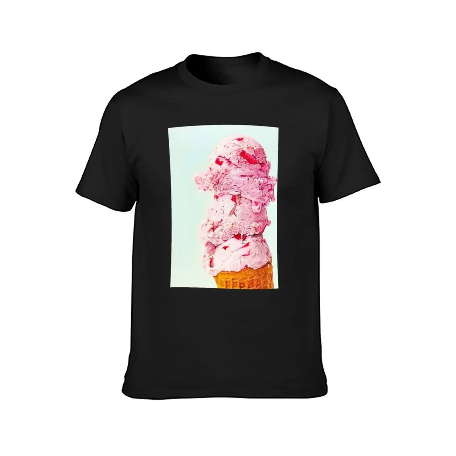 strawberry ice cream T-Shirt custom shirt cheap stuff Short sleeve tee plain white t shirts men